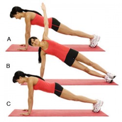 Do a pushup and then go right into a side plank